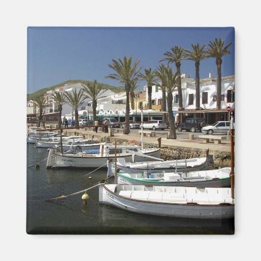 ヨーロッパ、スペイン、ミノルカ（別名メノルカ）。魚釣り マグネット (正面)