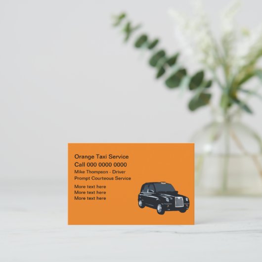 ヨーロッパ・タクシー・サービス・ビジネスカード 名刺 (スタンド正面)