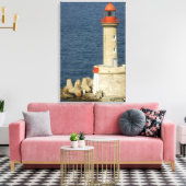 ヨーロッパ、フランス、コルシカ、バスティア。ポート キャンバスプリント (インサイチュ (リビング))