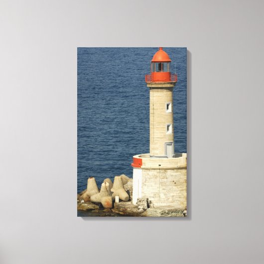 ヨーロッパ、フランス、コルシカ、バスティア。ポート キャンバスプリント (正面)