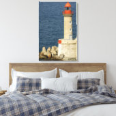 ヨーロッパ、フランス、コルシカ、バスティア。ポート キャンバスプリント (インサイチュ (寝室))