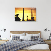 ヨーロッパ、フランス、パリ、コンコルド広場。 キャンバスプリント (インサイチュ (寝室))