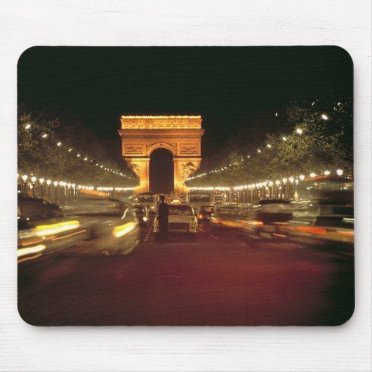 ヨーロッパ、フランス、パリ。夕べトラフィックの破棄 マウスパッド (正面)