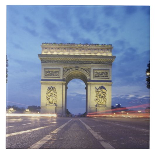 ヨーロッパ、フランス、パリ。Arc de Triompheを表示 タイル (正面)