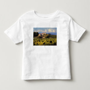 ヨーロッパ フランス ボニュー。ぶどう畑が トドラーTシャツ
