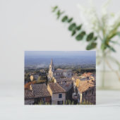 ヨーロッパ、フランス、ボニュー。サンセットライト秋 ポストカード (スタンド正面)