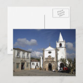 ヨーロッパ、ポルトガル、オビドス。サンタマリア教会 ポストカード (正面/裏面)