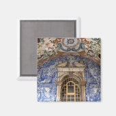 ヨーロッパ、ポルトガル、オビドス。建築カラフル物 マグネット (正面/裏面)