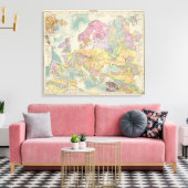 ヨーロッパ – ヨーロッパの地質図 キャンバスプリント (インサイチュ (リビング))