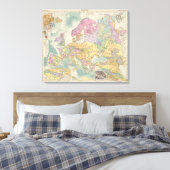 ヨーロッパ – ヨーロッパの地質図 キャンバスプリント (インサイチュ (寝室))