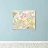 ヨーロッパ – ヨーロッパの地質図 キャンバスプリント (インサイチュ (ウッドフロア))