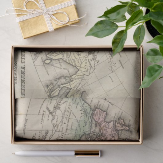 ヨーロッパ、北アフリカおよび東南アジアの地図 薄葉紙 (ギフト)