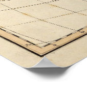 ヨーロッパ、北アフリカ、東南アジアの地図 ポスター (角)