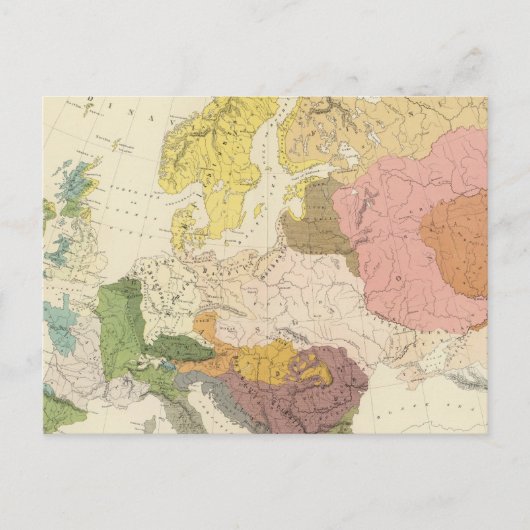 ヨーロッパ，民族誌学 ポストカード (正面)