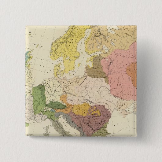 ヨーロッパ，民族誌学 缶バッジ (正面)