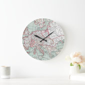 ヨーロッパ、12世紀の地図 ラージ壁時計 (ホーム)