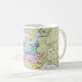ヨーロッパ| 1871年の風刺的な地図 コーヒーマグカップ (正面右)