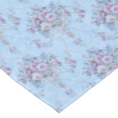 ヨーロッフランスのドブルーホワイトビクトリアンスタイルフローラ テーブルクロス (アングル)