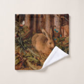 ヨーロッ絵を描パのうさぎ年2023バスタオル バスタオルセット (ウォッシュタオル)