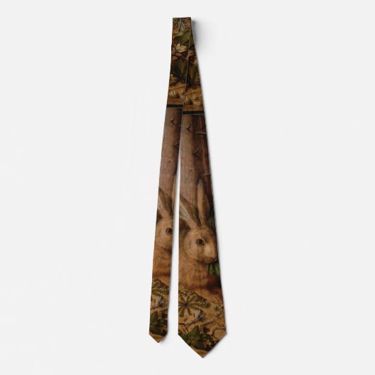 ヨーロッ絵画パのうさぎ2023年タイ ネクタイ (裏面)