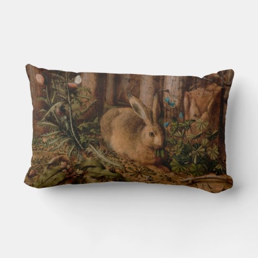 ヨーロッ絵画パのウサギの年イースターランバーピロー ランバークッション (裏面)