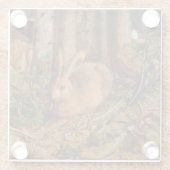 ヨーロッ絵画パのウサギ年2023ガラスのコースター ガラスコースター (裏面)