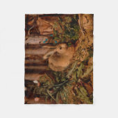 ヨーロッ絵画パのウサギ年2023小さな毛布 フリースブランケット (正面)