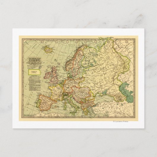 ヨーロパノラママップヨーロッパ3 ポストカード (正面)