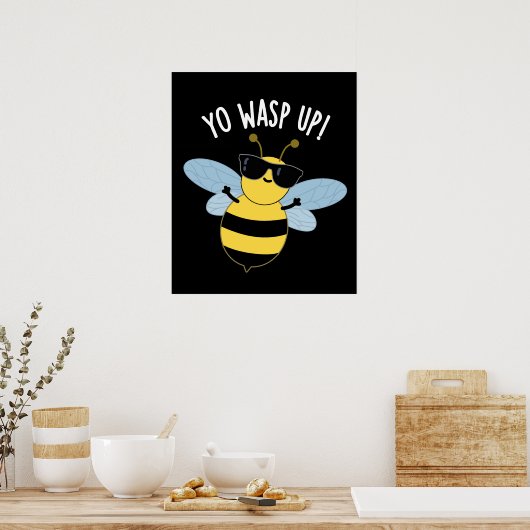 ヨーワスアップバグおもしろいプンダークBG ポスター (キッチン)