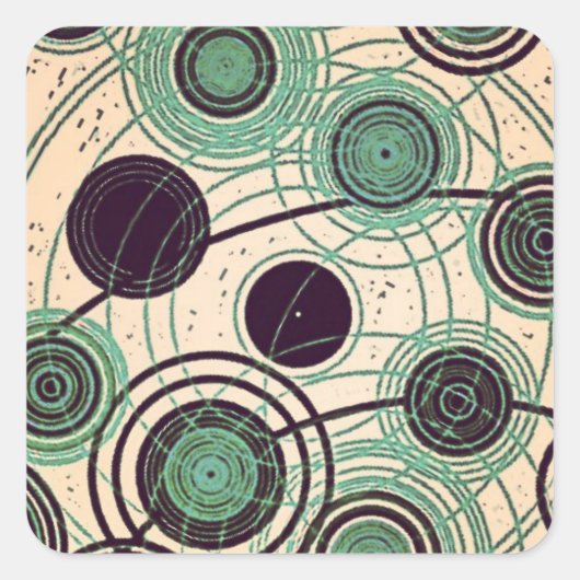 ヨー原子と電子 スクエアシール (正面)