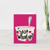 ヨ!何だ?かわいいギリシャのヨーグルト空白の杯 カード (正面)