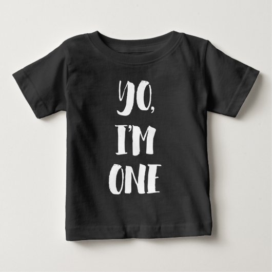 ヨ、私は一つの最初の誕生日 ベビーTシャツ (正面)