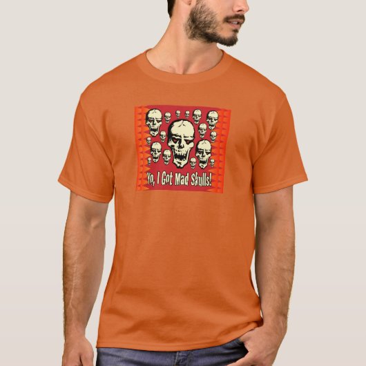 ヨI得不機嫌スカルBG-02 Tシャツ (正面)