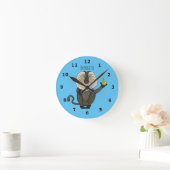 ラおもしろいイオン尾魚猿漫画 ラウンド壁時計 (ホーム)