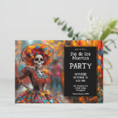 💀ラおもしろいカラベラ帽子に花を付けて 招待状 (スタンド正面)