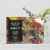 💀ラおもしろいカラベラ帽子に花を付けて 招待状 (スタンド正面)