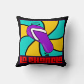 ラおもしろいシャンクラトレンディースペインのラテンアメリカ系女性母 クッション (裏面)