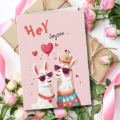 ラおもしろいマおっちょこちょいのプンカップルのバレンタインデー カード