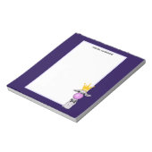 ラおもしろいマイラストレーション吹のピンクの泡 ノートパッド (回転)