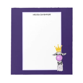 ラおもしろいマイラストレーション吹のピンクの泡 ノートパッド