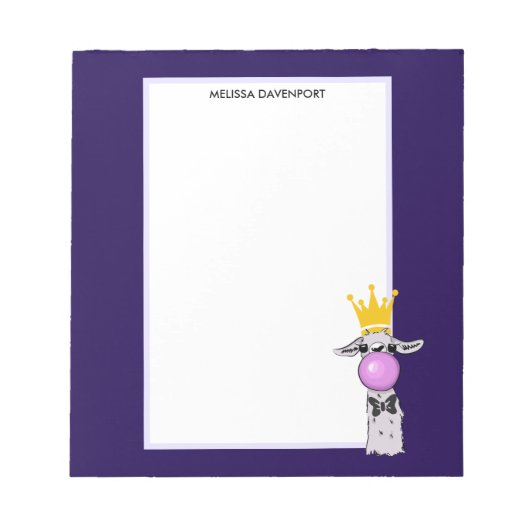 ラおもしろいマイラストレーション吹のピンクの泡 ノートパッド (正面)