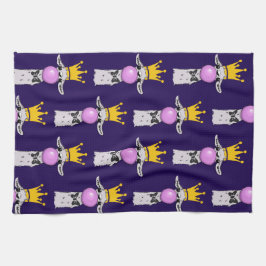 ラおもしろいマ吹はピンクのバブルパターン キッチンタオル