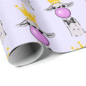 ラおもしろいマ吹はピンクのバブルパターン ラッピングペーパー (ロールコーナー)