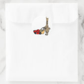 ラおもしろいマ押し芝刈りマンガ ラウンドシール (バッグ)