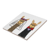 ラおもしろいマ新郎新婦結婚の芸術 タイル (側面)