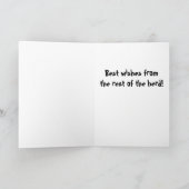 ラおもしろいマ誕生日カードまたは招待 カード (内部)