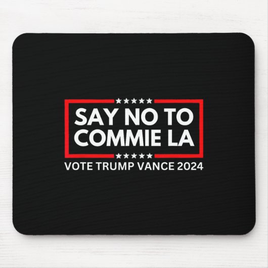 ラおもしろい投票トランプバンをcommieに政治的な発言なし マウスパッド (正面)