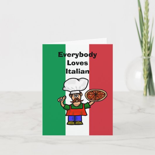 ラおもしろい気のあるそぶりをしたブカイタリアンード カード (正面)