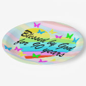 ラかわいらしブハート90th誕生日紙プレート ペーパープレート (アングル)