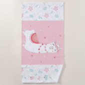 ラかわいらしマ ビーチタオル (正面)